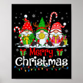 Cute Gnomes Merry Christmas Light Family Gnome Xma Poster (Voorkant)