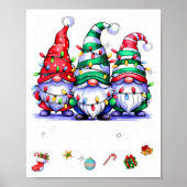 Cute Gnomes Merry Christmas Light Family Gnome Xma Poster (Voorkant)