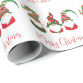Cute Gnomes Merry Kerstfeestdag Cadeaupapier (Rol Hoek)