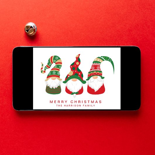 Cute Gnomes Merry Kerstmis Feestdagen Kaart