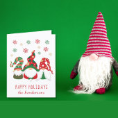 Cute Gnomes Merry Kerstmis Feestdagen Kaart