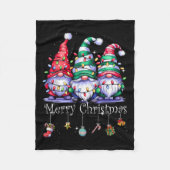 Cute Gnomes Merry-kerstverlichting koom Xma Fleece Deken (Voorkant)
