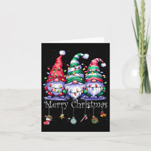 Cute Gnomes Merry-kerstverlichting koom Xma Kaart