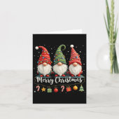 Cute Gnomes Merry-kerstverlichting koom Xma Kaart (Voorkant)