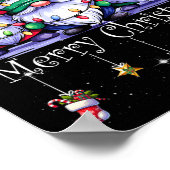Cute Gnomes Merry-kerstverlichting koom Xma Poster (Hoek)