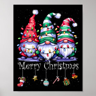 Cute Gnomes Merry-kerstverlichting koom Xma Poster