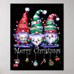 Cute Gnomes Merry-kerstverlichting koom Xma Poster