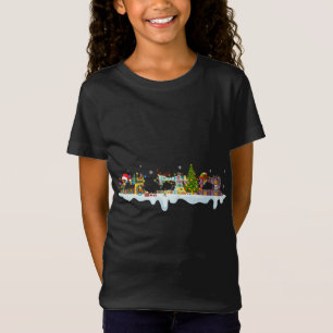 Cute Gnomes Naaimachines Kerstboom Naaien T-shirt