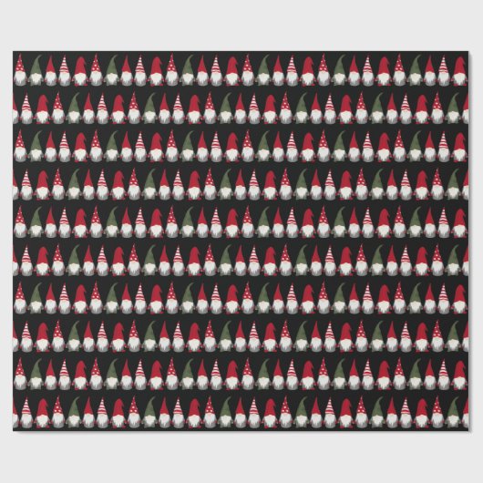 Cute Gnomes Pattern kerstavond Cadeaupapier (Vlak)