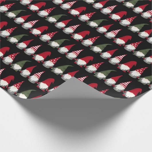 Cute Gnomes Pattern kerstavond Cadeaupapier (Hoek)