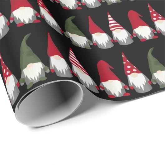 Cute Gnomes Pattern kerstavond Cadeaupapier (Rol Hoek)
