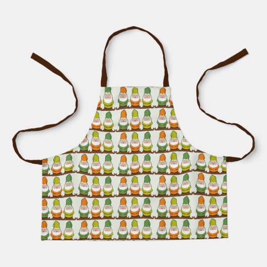 Cute Gnomes Pattern Schort (Voorkant)