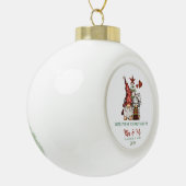 Cute Gnomes Pine Tree Our First Christmas  Keramische Bal Ornament (Links)