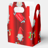 Cute Gnomes Red Kerstmis Bedankdoosjes (Geopend)