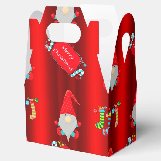 Cute Gnomes Red Kerstmis Bedankdoosjes (Geopend)