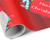 Cute Gnomes Red Kerstmis Cadeaupapier (Rol Hoek)