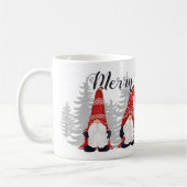 Cute Gnomes Red Petten Merry Kerstscript 11oz Koffiemok (Links)
