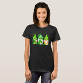Cute Gnomes St Patrick s Day Gnome Shamrock Lucky  T-shirt (Voorkant volledig)