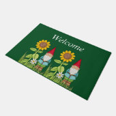Cute Gnomes Sunflower Garden Floral Natuur Elf Deurmat (Schuin)