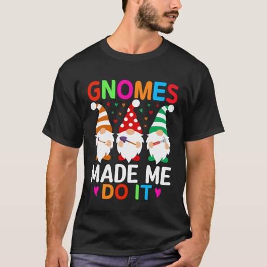 Cute Gnomies for Garden  Gnomes T-shirt (Voorkant)
