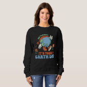 Cute Go Planet Its Your Earth Day 2023 Groovy Kids Trui (Voorkant volledig)