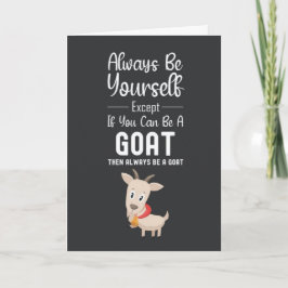 Cute Goat Cards Farm Animal Happy For Kids Kaart