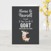 Cute Goat Cards Farm Animal Happy For Kids Kaart (Gele Bloem)
