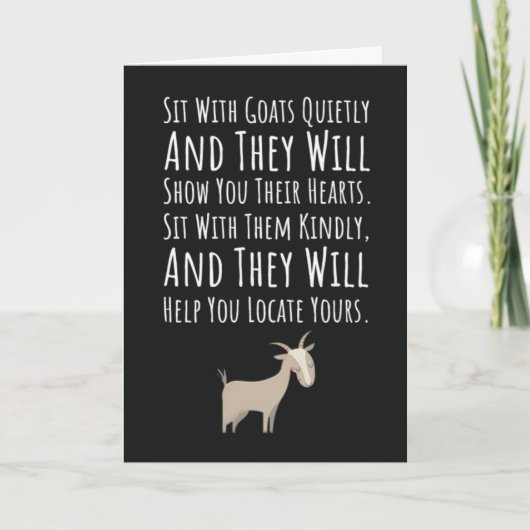 Cute Goat Cards Farm Animal Pet Owner Farmer Kaart (Voorkant)