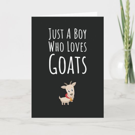 Cute Goat Cards For Boys For Kids Farm Animals Kaart (Voorkant)