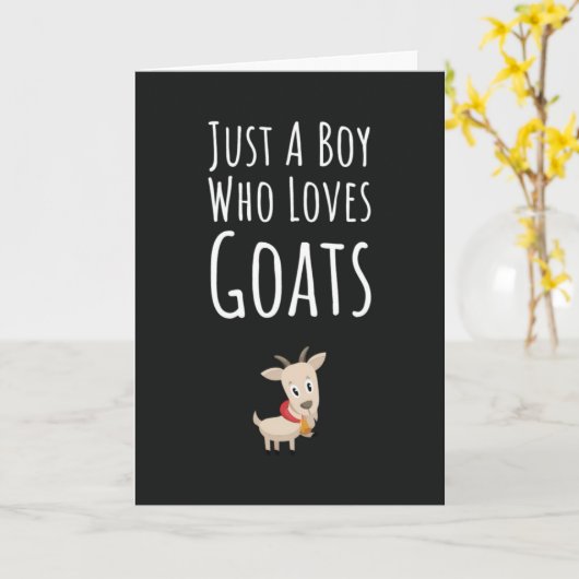 Cute Goat Cards For Boys For Kids Farm Animals Kaart (Gele Bloem)