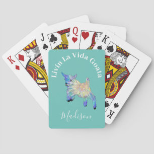 Cute Goat Funny Quote personaliseert Pokerkaarten