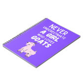 Cute Goat Gifts For Girls For Kids Children Lover Notitieboek (Linkerzijde)