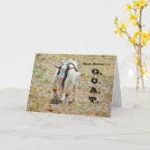 Cute Goat Greatest aller tijden Birthday Kaart (Gele Bloem)