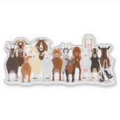 cute goat group sticker (Voorkant)