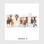 cute goat group sticker (Vel)