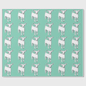 Cute Goat Kind Gift Wrapping Paper Cadeaupapier (Vlak)
