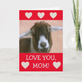Cute Goat Moederdag Holiday Kaart (Voorkant)