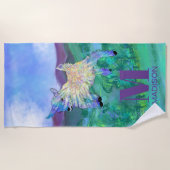 Cute Goat Monogram Strandlaken (Voorkant)