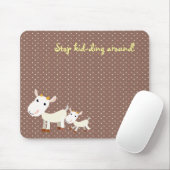 Cute Goat Mousepad - Stop met moorden rond Muismat (Met muis)