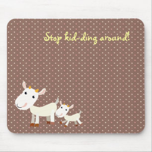 Cute Goat Mousepad - Stop met moorden rond Muismat