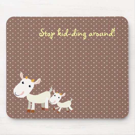 Cute Goat Mousepad - Stop met moorden rond Muismat (Voorkant)