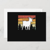 Cute goat on retro vintage briefkaart (Voorkant / Achterkant)