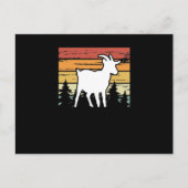 Cute goat on retro vintage briefkaart (Voorkant)