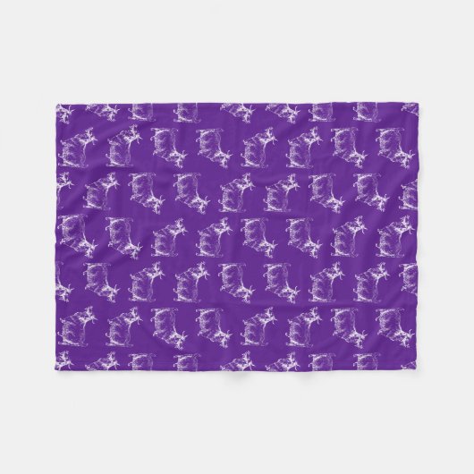 Cute Goat Pattern Design  Boerderij Animal Art Fleece Deken (Voorkant (Horizontaal))