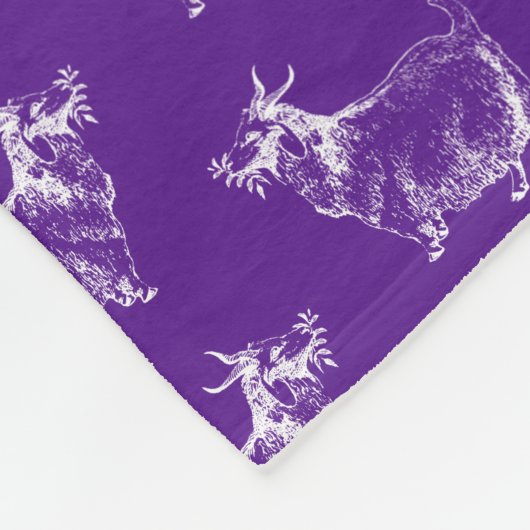 Cute Goat Pattern Design Boerderij Animal Art Fleece Deken (Hoek)