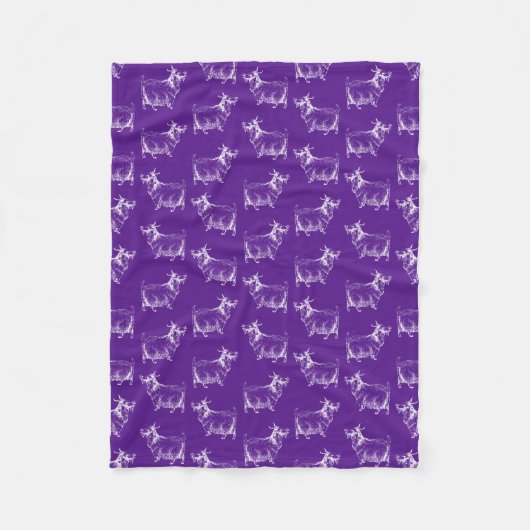 Cute Goat Pattern Design  Boerderij Animal Art Fleece Deken (Voorkant)