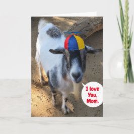 Cute Goat Photo Favorite Kind Moederdag Kaart