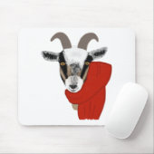 Cute Goat Wearing a Scarf Muismat (Met muis)