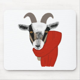 Cute Goat Wearing a Scarf Muismat