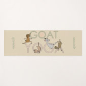 CUTE GOAT YOGA - JOUW TEKST VERANDEREN MET KLEUR T YOGAMAT (Voorkant (horizontaal))